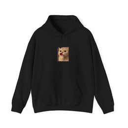 Funny Cute Cat Licking Lollipop - Viral Meme Hoodie for Fans