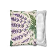 Classic Botanical Lavender & Fern Pillowcase for Home Decor