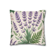 Classic Botanical Lavender & Fern Pillowcase for Home Decor