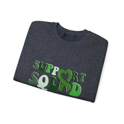 Groovy Support Squad Green Ribbon Liver Cancer Awareness Sweatshirt Unisex Gift