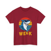Retro Vintage Shark Fin Week 2025 Shark Lover Ocean Wildlife Unisex T-Shirt