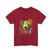 Avocado Horror Boo Ghost Halloween Vegan Cosplay Fruit T-Shirt - Unisex Apparel