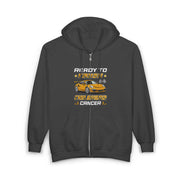 Race Car Ready to Crush Childhood Cancer Zip Hoodie for Boys