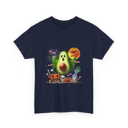 Avocado Horror Boo Ghost Halloween Vegan Cosplay Fruit T-Shirt - Unisex Apparel