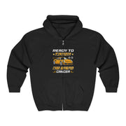 Race Car Ready to Crush Childhood Cancer Zip Hoodie for Boys