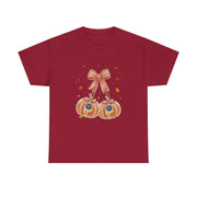 Coquette Bow Lace Pumpkin Thanksgiving Women's T-Shirt