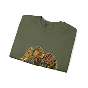 Beautiful Elephant Floral Flower Design Unisex Sweatshirt