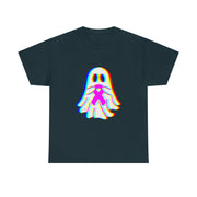 Trippy Vaporwave Boo Ghost Halloween Breast Cancer Awareness Tank Top - Unisex Apparel