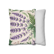 Classic Botanical Lavender & Fern Pillowcase for Home Decor