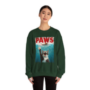 Humorous Cat Chasing Mouse PAWS Parody Sweatshirt  Funny Gift for Fans
