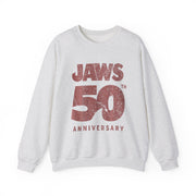 Jaws 50th Anniversary Sweatshirt, Movie Logo Front Back Design, Unisex Apparel