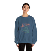 Arizona AZ Pride State Map Cactus Desert Vintage Sweatshirt - Unisex Apparel