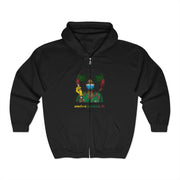 Afro Woman Medical Assistant Zip Hoodie – Empowering Juneteenth Nursing Design for Black Women in Healthcare
