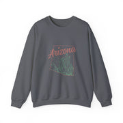 Arizona AZ Pride State Map Cactus Desert Vintage Sweatshirt - Unisex Apparel
