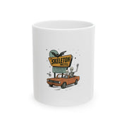 Spooky Skeleton Motel Mug - Halloween Road Trip Gift