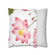Elegant White Flower Botanical Pillow Case Gift for Her