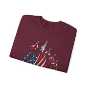 Patriotic USA Flag Fighter Jets Sweatshirt Gift for Fans