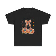 Coquette Bow Lace Pumpkin Thanksgiving Women's T-Shirt