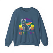 Funny LGBTQ Pride Ally Cat Rainbow Sweatshirt Unisex Gift