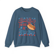 Funny BBQ Hot Dog Grilling Sweatshirt Independence Day Gift Unisex