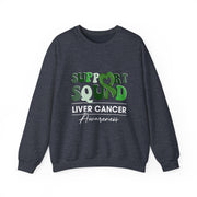 Groovy Support Squad Green Ribbon Liver Cancer Awareness Sweatshirt Unisex Gift