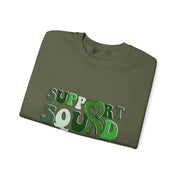 Groovy Support Squad Green Ribbon Liver Cancer Awareness Sweatshirt Unisex Gift