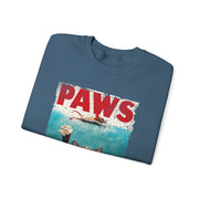 Humorous Cat Chasing Mouse PAWS Parody Sweatshirt  Funny Gift for Fans