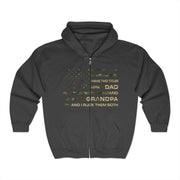 I Have Two Titles Dad And Grandpa Fathers Day American Flag Zip Hoodie Gift for Him