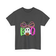 Coquette Bow Lace Boo Ghost Halloween T-Shirt for Women