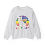 Funny LGBTQ Pride Ally Cat Rainbow Sweatshirt Unisex Gift