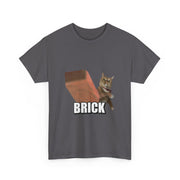 Funny Cat Throwing Brick - Angry Cat Meme T-Shirt - Unisex Apparel