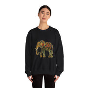 Beautiful Elephant Floral Flower Design Unisex Sweatshirt