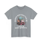 Funny Cats Side Quest Distracted Tabletop T-Shirt - Gift for Dad