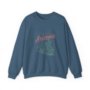 Arizona AZ Pride State Map Cactus Desert Vintage Sweatshirt - Unisex Apparel