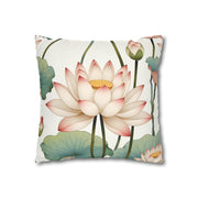 Elegant Floral Pillow Cover - Aesthetic Bedroom Decor - Housewarming Gift