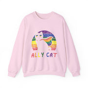 Funny LGBTQ Pride Ally Cat Rainbow Sweatshirt Unisex Gift