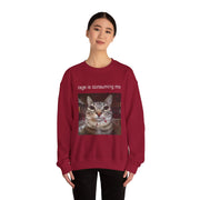 Funny Staring Cat Meme Sweatshirt Rage Is Consuming Me Unisex Gift