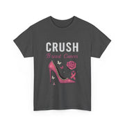 Bling Floral Pink Ribbon Crush Breast Cancer Awareness Long Sleeve Tee - Unisex Apparel