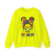 Messy Bun 1st Grade Teacher Sweatshirt Back to School Gift for Her