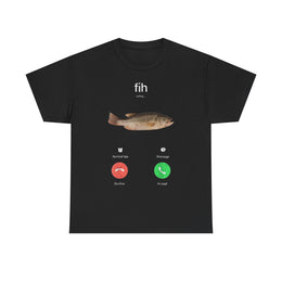 Fish Calling T-Shirt – Funny Incoming Call Graphic Tee for Fishermen and Fishing Lovers with Humor