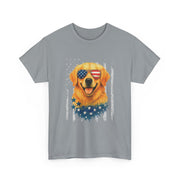 American Flag Golden Retriever 4th of July T-Shirt - Unisex Apparel