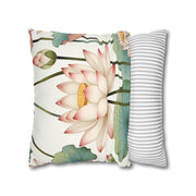 Elegant Floral Pillow Cover - Aesthetic Bedroom Decor - Housewarming Gift
