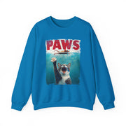 Humorous Cat Chasing Mouse PAWS Parody Sweatshirt  Funny Gift for Fans