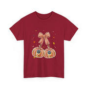 Coquette Bow Lace Pumpkin Thanksgiving Women's T-Shirt