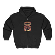 Halloween Norse Berserker Zip Hoodie - Nordic Mythology Pumpkin