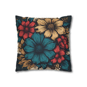 Boho Floral Pillowcase, Decorative Cushion Cover for Home, Cozy Living Room, Gift for Plant Lovers, Home Decor Essentials