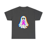Trippy Vaporwave Boo Ghost Halloween Breast Cancer Awareness Tank Top - Unisex Apparel