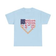 Baseball Drip Ice Cream Boy T-Shirt – Patriotic 4th of July Tee, American Flag Style, Summer Gift, Casual Wear, Fun & Festive Look