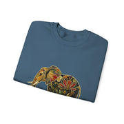 Beautiful Elephant Floral Flower Design Unisex Sweatshirt