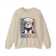 'MERICA Trump Sweatshirt Funny 4th Of July American Flag Unisex Gift